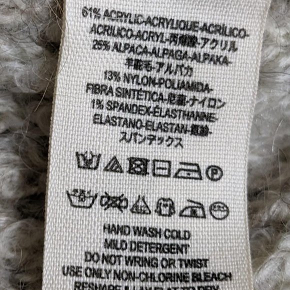 Free People Tan Beige Boucle Alpaca Blend Oversized Snap-Front Sweater - size XS - Picture 13 of 15